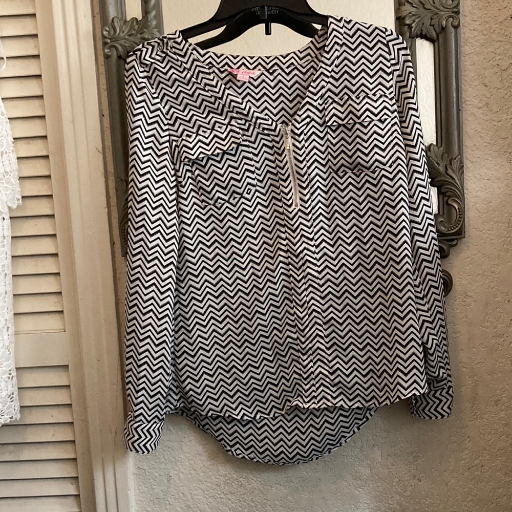 Zig zag stripped candies blouse